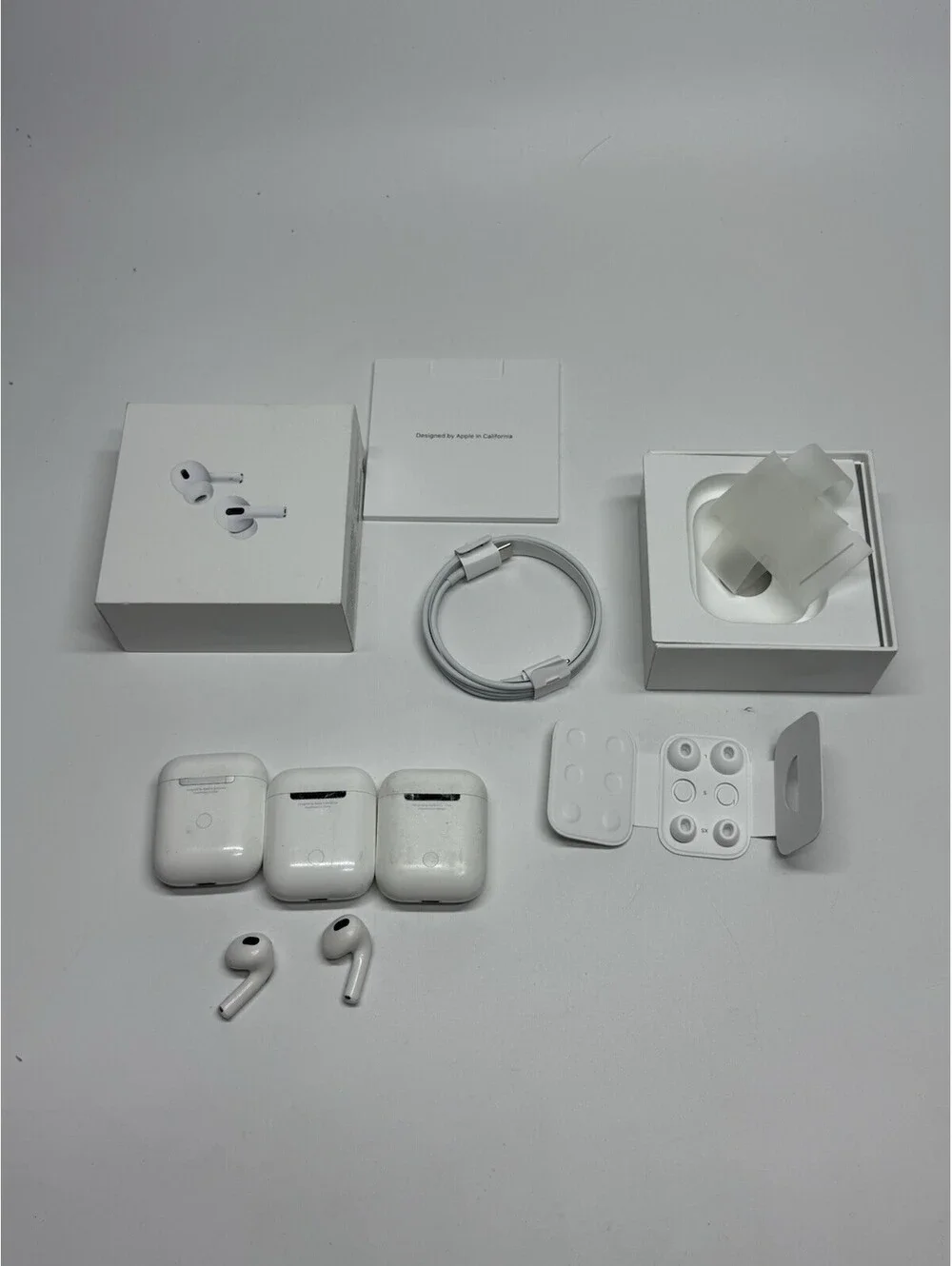 Apple AirPods Mixed Lot 1st 2nd 3rd Gen 3 Cases Earbuds Pro 2 Box Accessories